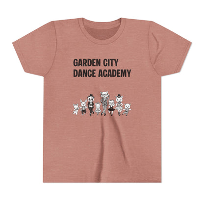 "Garden City Dance Academy" Youth Tee — Kids Dance Club Cartoon Dancers T-Shirt