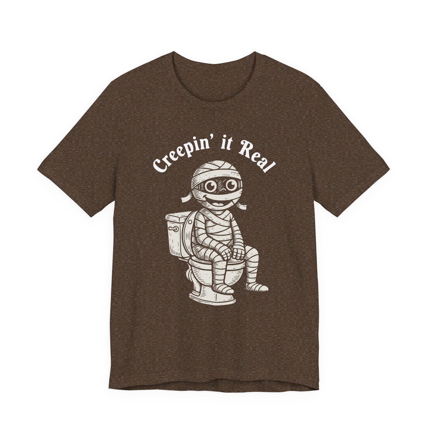 "Creepin' It Real" Vintage Tee - Funny Mummy on a Potty T-Shirt