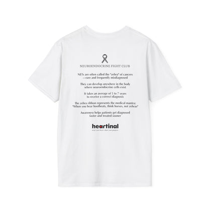 Zebra Strong T-Shirt — Neuroendocrine Cancer Fight Club Awareness Support Tee