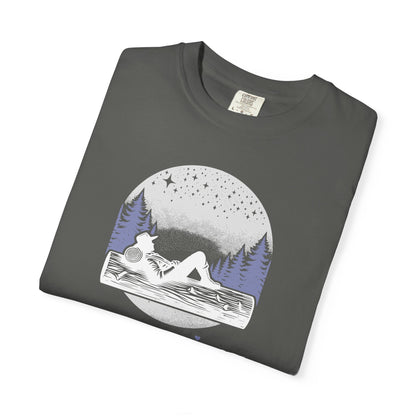 Slumberjack Campfire Graphic T-Shirt — Relaxing Night Sky Outdoor Tee