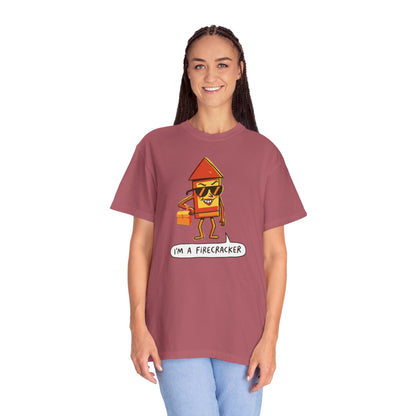 "I’m a Firecracker" Cartoon T-Shirt —  Funny Explosive Persona Tee