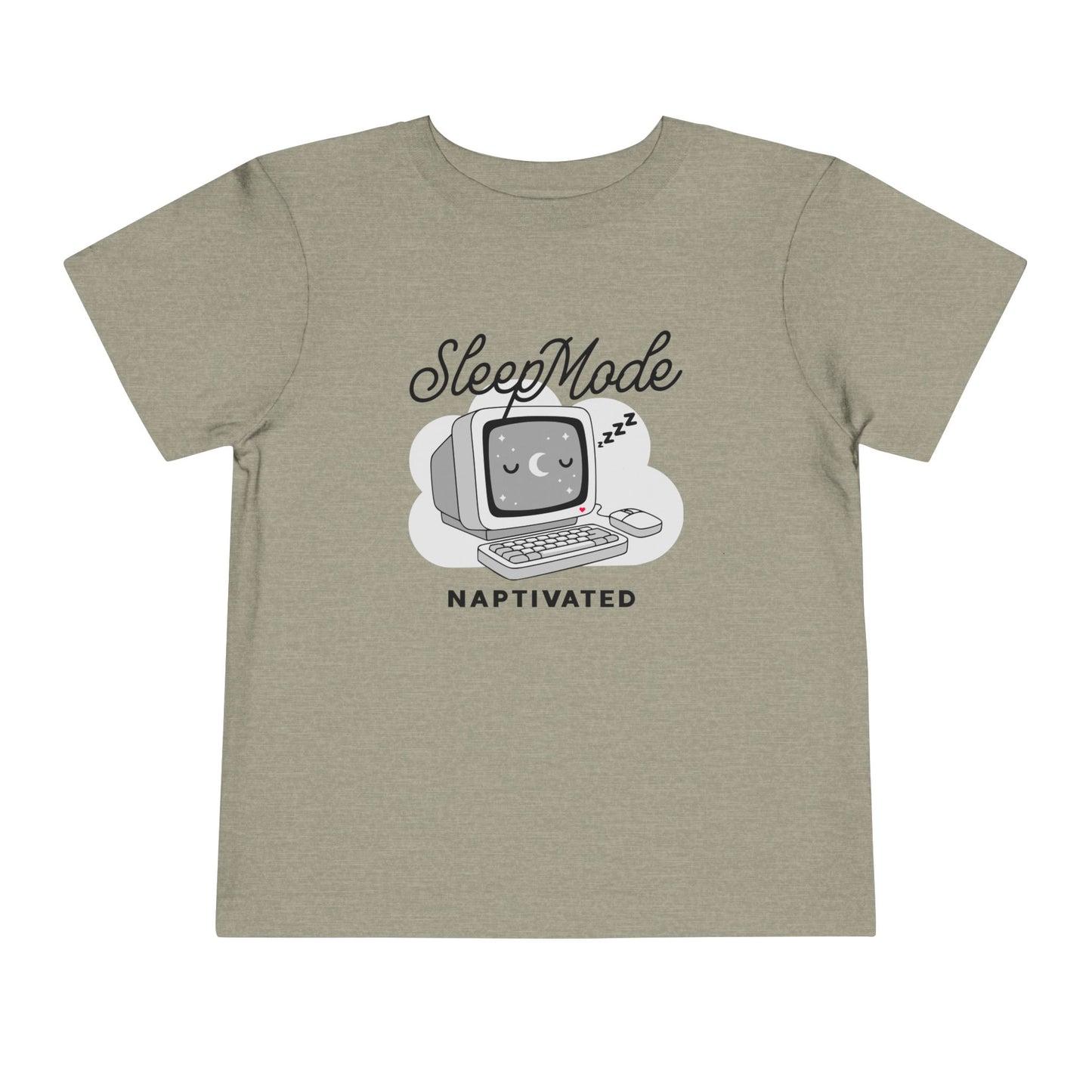 "Sleep Mode Naptivated" Toddler Tee — Cute Vintage Computer Nap T-Shirt