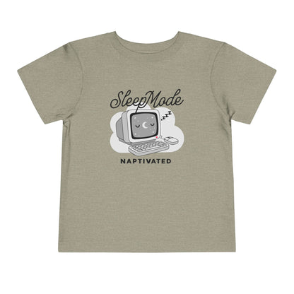 "Sleep Mode Naptivated" Toddler Tee — Cute Vintage Computer Nap T-Shirt