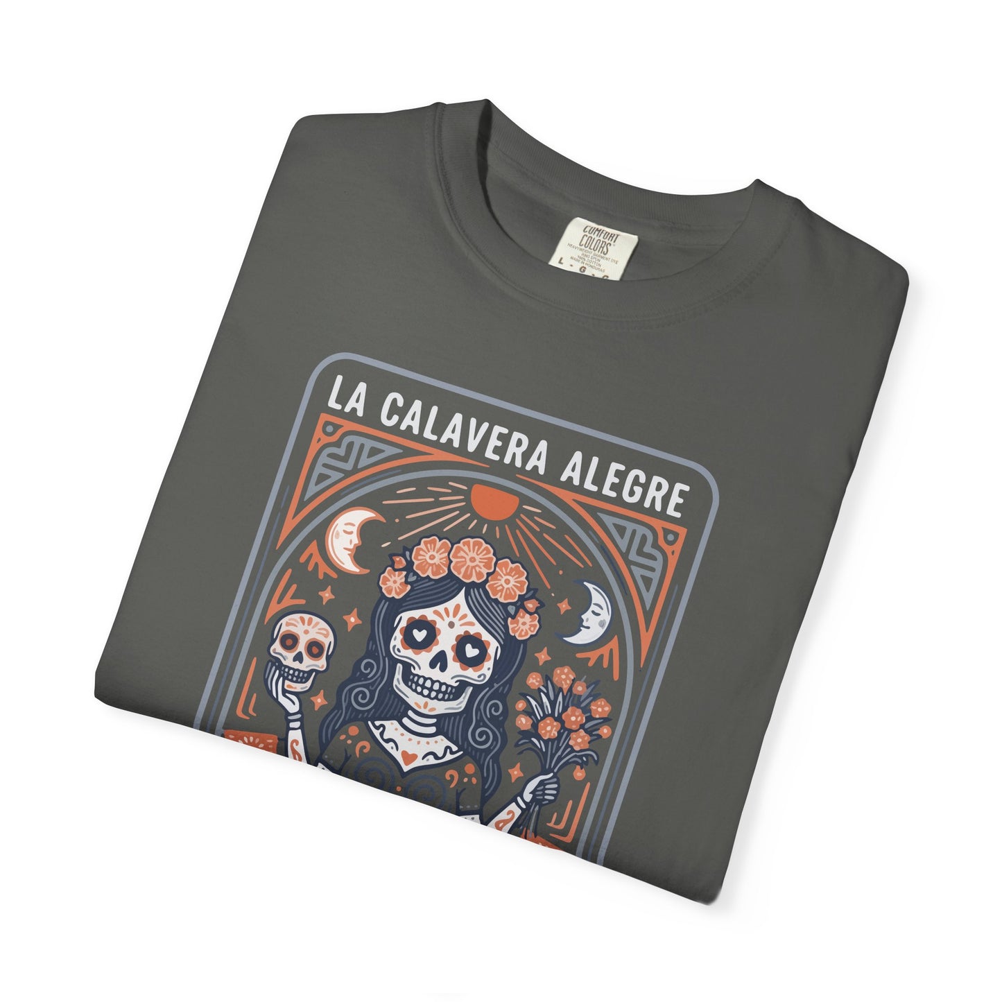 "La Calavera Alegre" T-Shirt — Día de Muertos Day of the Dead Graphic Tee