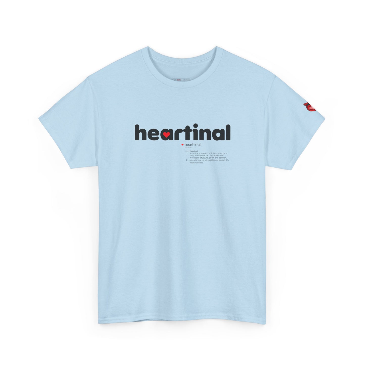 heartinal® "Heart on Your Sleeve" T-Shirt — Wordmark Logo Front with "Nutrition Facts" Back Tee