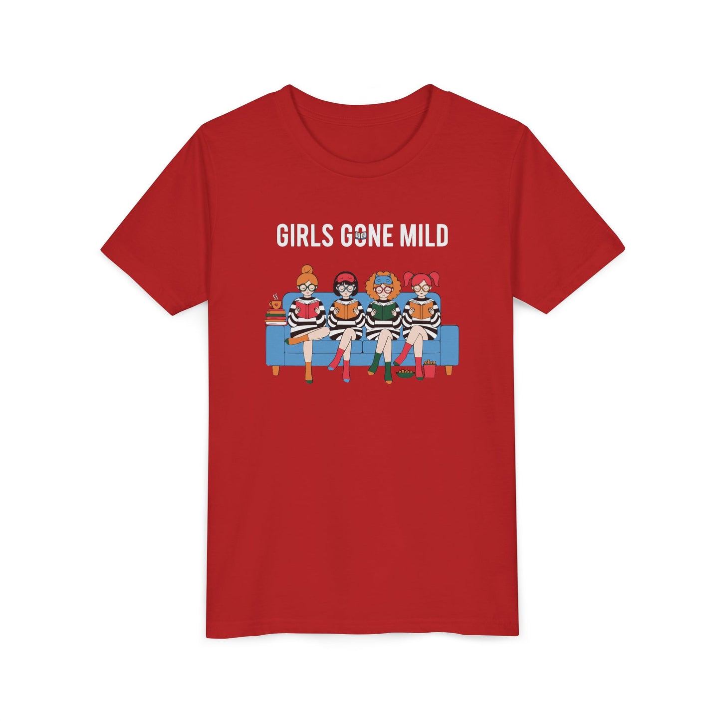 "Girls Gone Mild" Youth Tee – Cute Reading Club Graphic T-Shirt