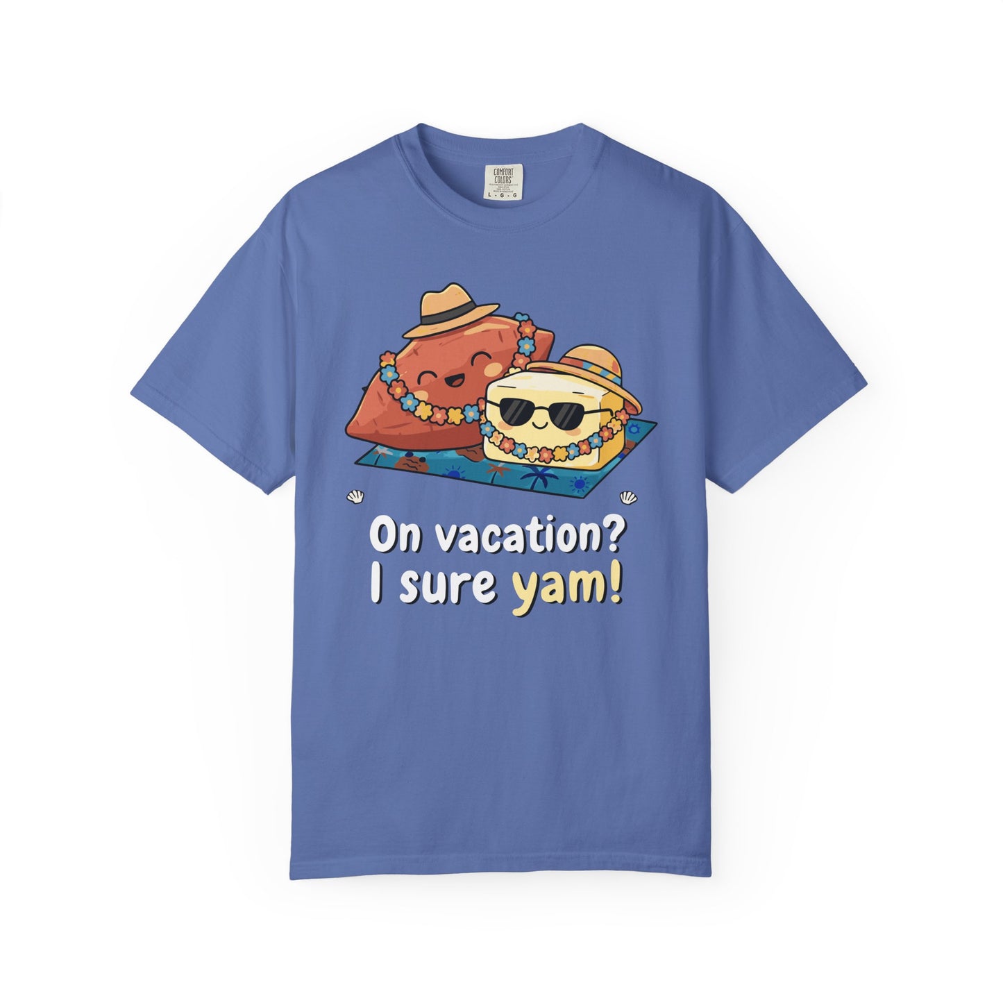 "On vacation? I sure yam!" Couples Tee — Cute Yam Butter Summer Vacation Vibes T-Shirt