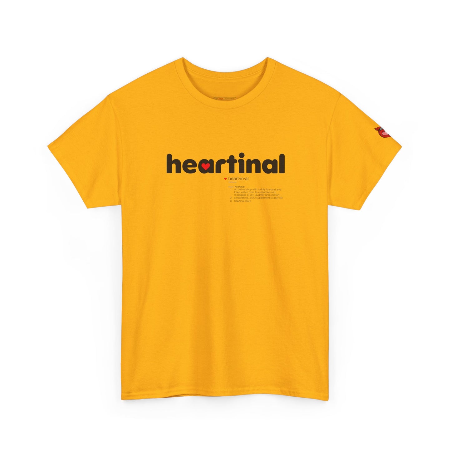 heartinal® "Heart on Your Sleeve" T-Shirt — Wordmark Logo Front with "Nutrition Facts" Back Tee