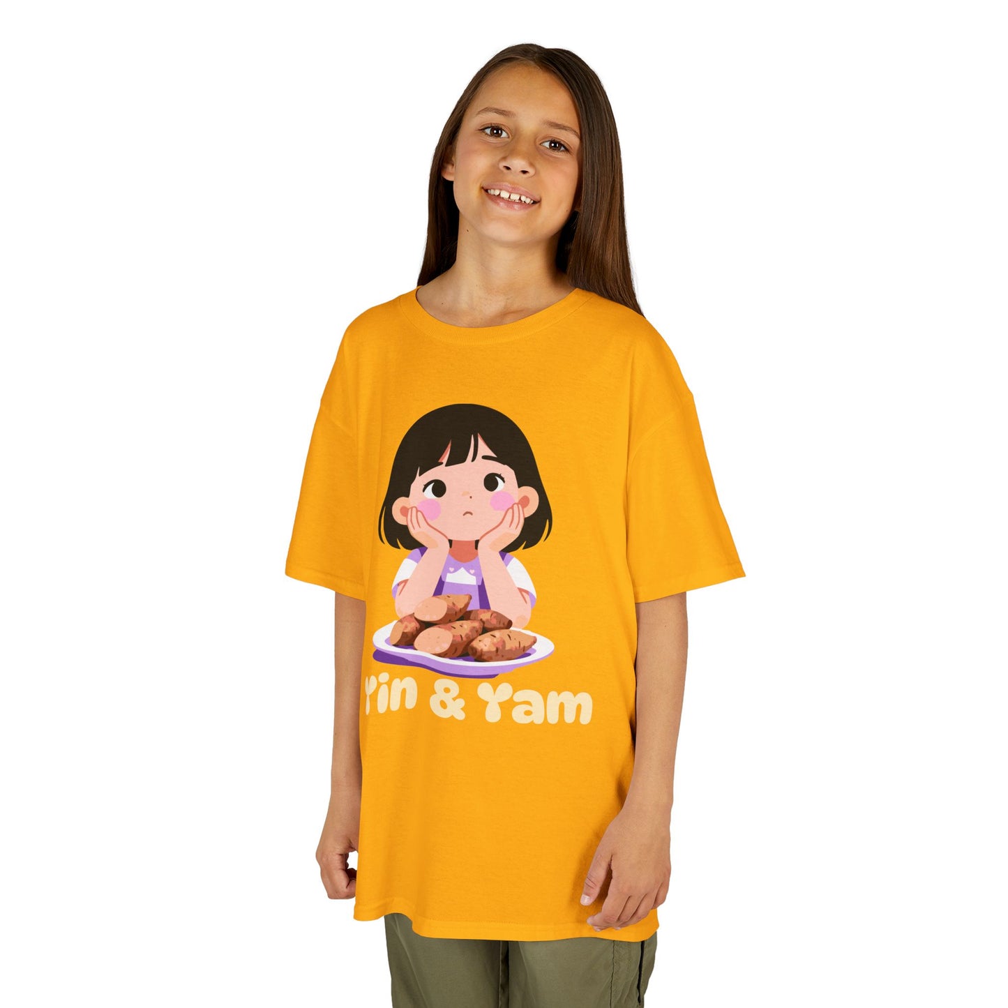 "Yin & Yam" Youth Tee — Cute Girl Sweet Potato Graphic Kids T‑Shirt