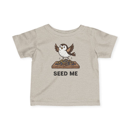 "Seed Me" Infant Tee — Cute Hungry Baby Bird Graphic Shirt