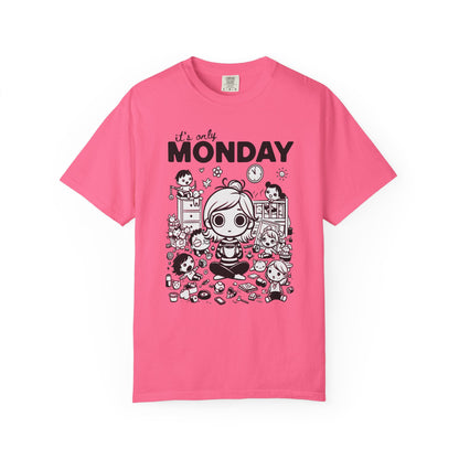 It's Only Monday T-Shirt — Cute Kawaii Desk Chaos Tee