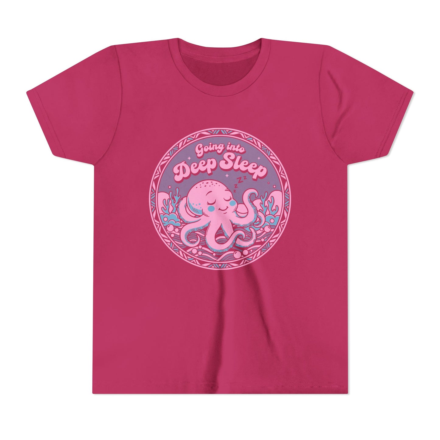 "Going Into Deep Sleep" Youth Tee — Cute Octopus Underwater Graphic Shirt