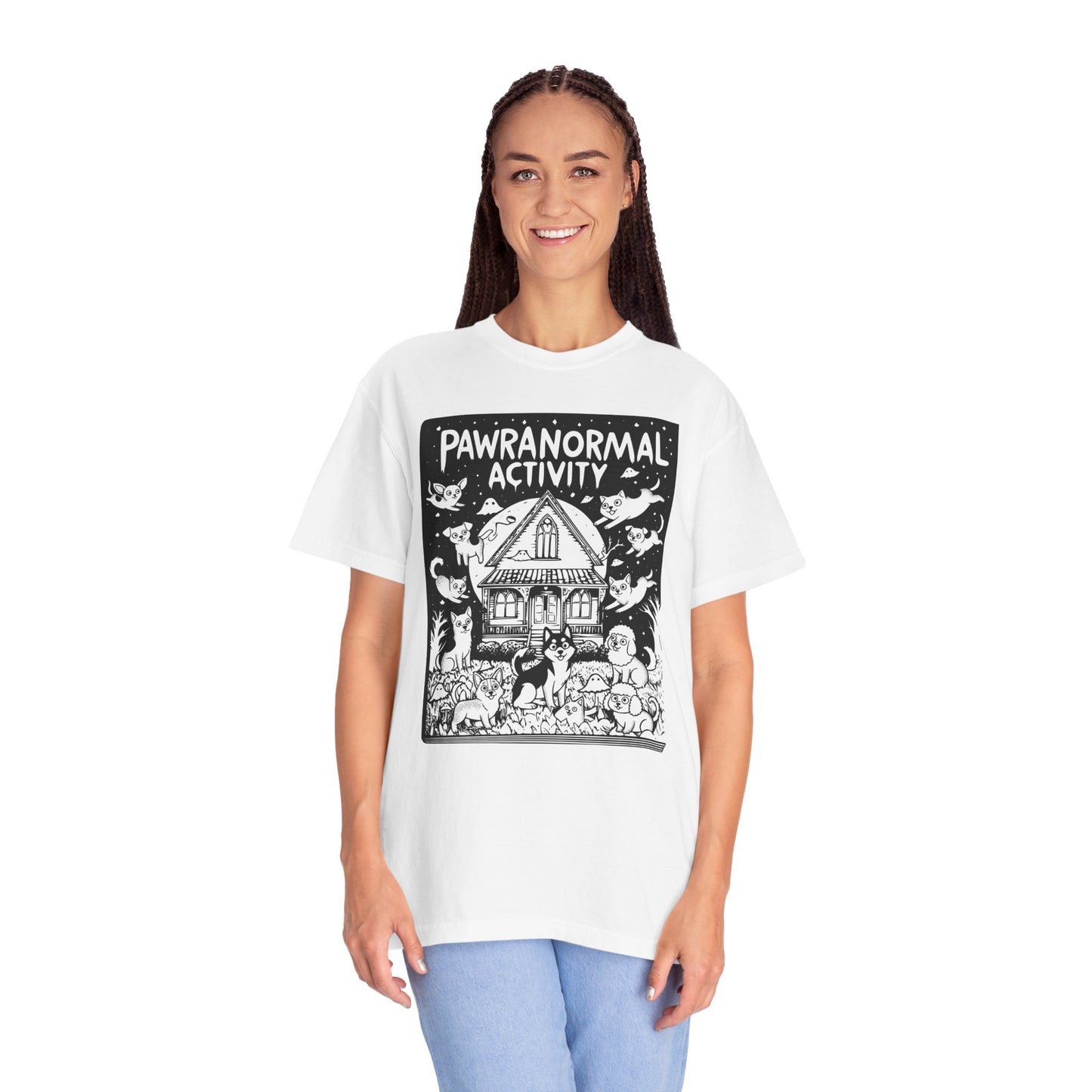 "Pawranormal Activity" Dog T-Shirt - Haunted House Fun Graphic Tee