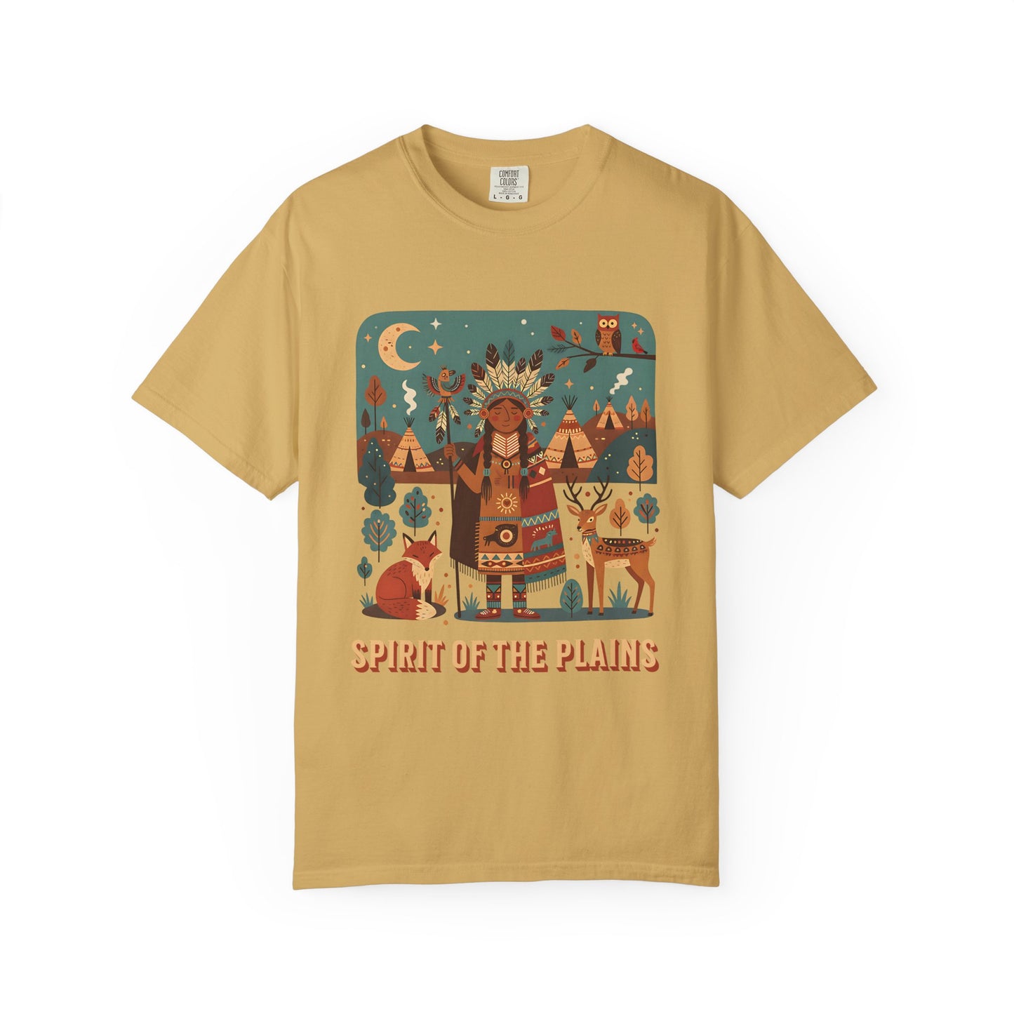 'Spirit of the Plains' T-Shirt — Native-Inspired Spiritual Graphic Tee