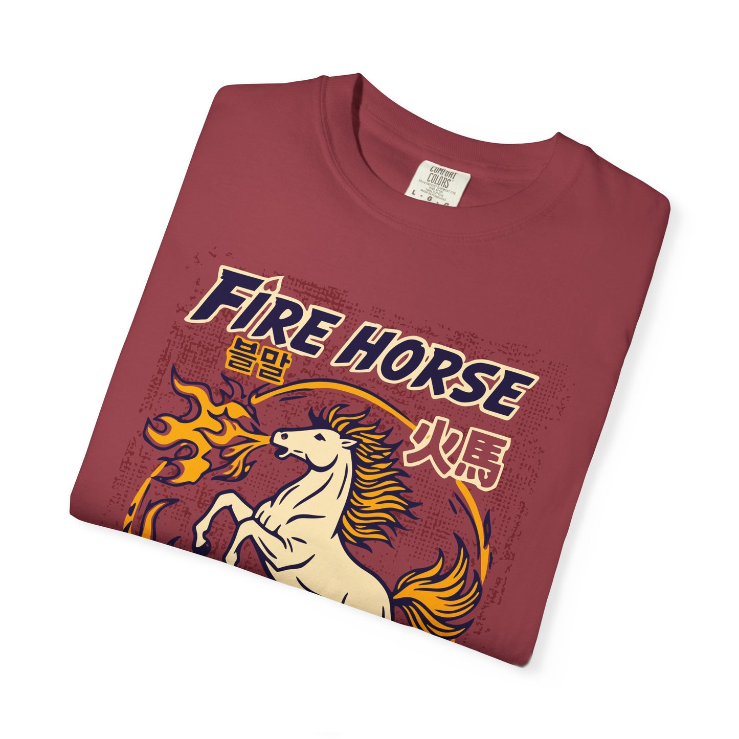 'Fire Horse' Spicy Hot Instant Ramyeon T-Shirt — Retro Lunar New Year Graphic Tee