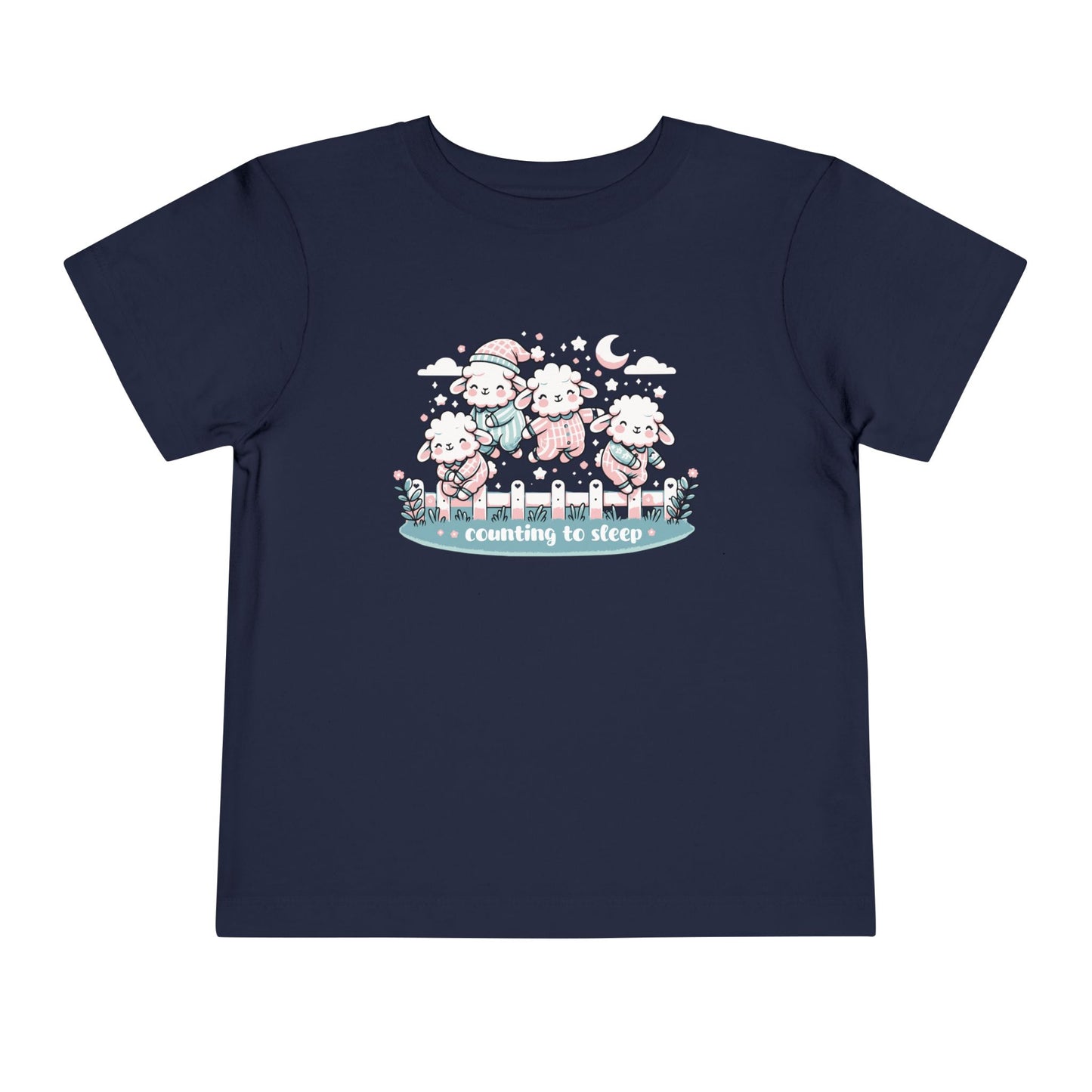 "Counting to Sleep" Toddler Tee — Cute Sleepy Sheep Bedtime Shirt