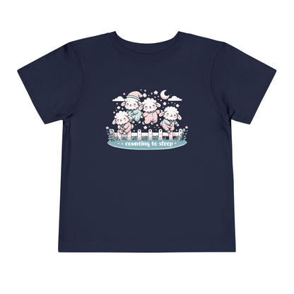 "Counting to Sleep" Toddler Tee — Cute Sleepy Sheep Bedtime Shirt