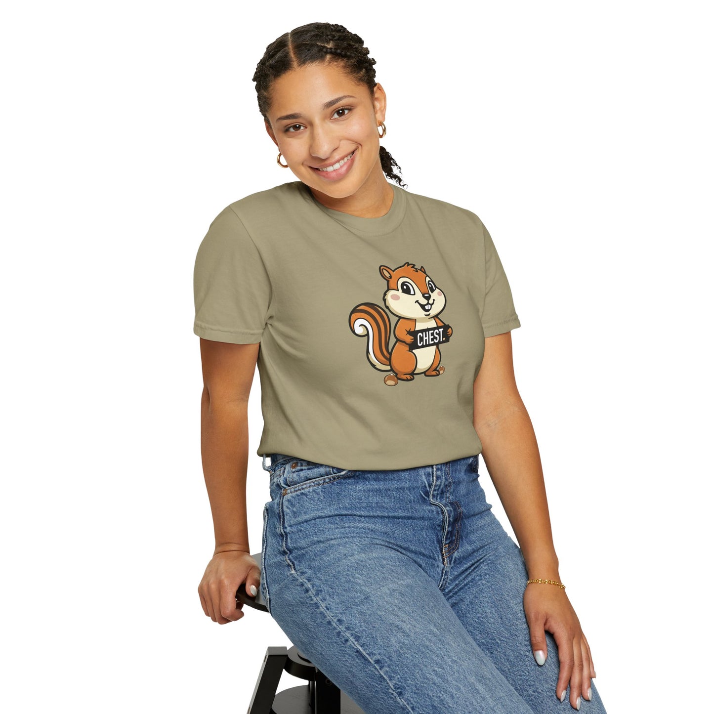 "Chestnuts: Chest" Couples Tee - Chipmunk Censored 'CHEST' Chestnut Graphic T-Shirt