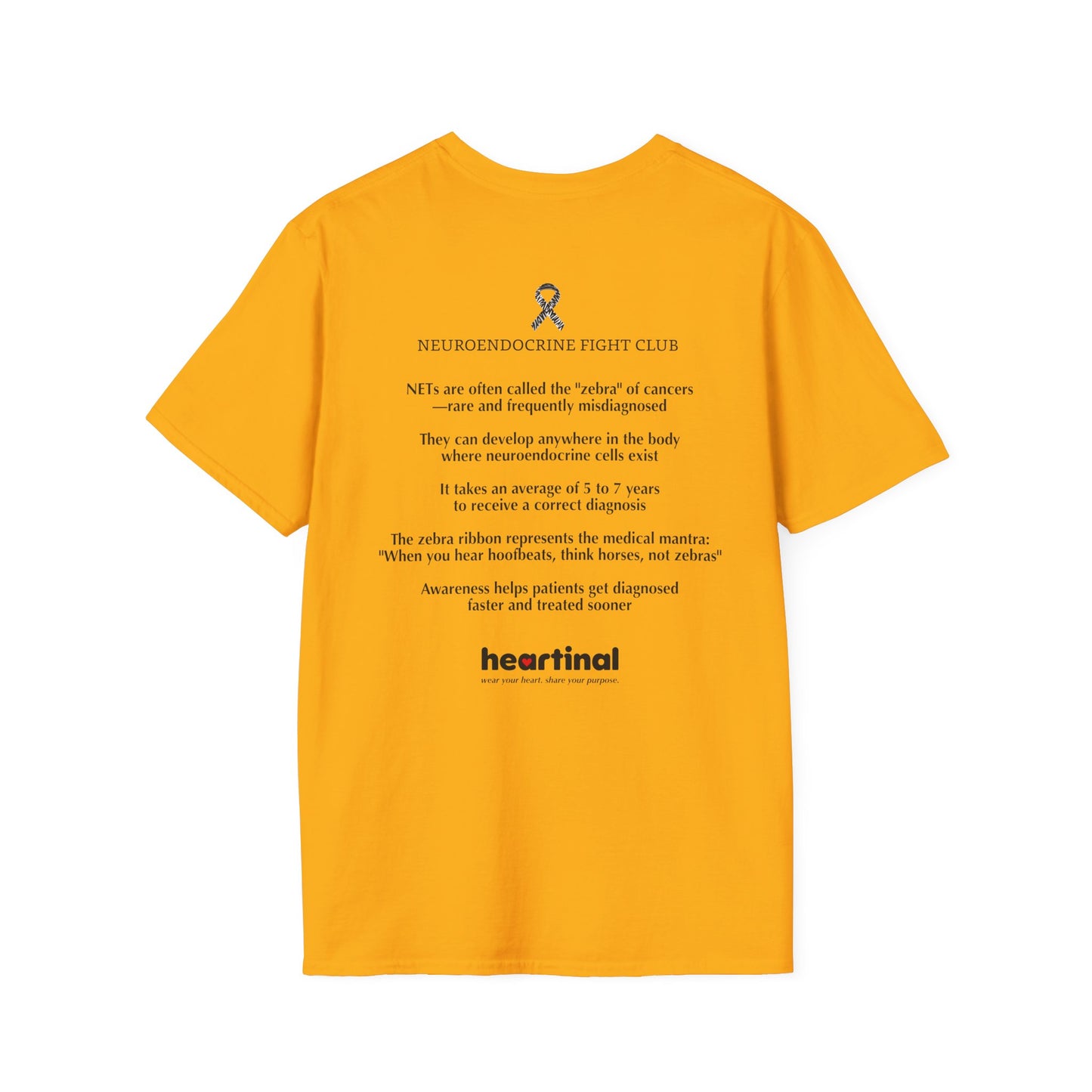 Zebra Strong T-Shirt — Neuroendocrine Cancer Fight Club Awareness Support Tee
