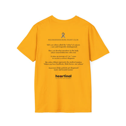 Zebra Strong T-Shirt — Neuroendocrine Cancer Fight Club Awareness Support Tee