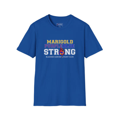 Marigold Purple Blue Strong T-Shirt — Bladder Cancer Awareness Fundraiser Tee