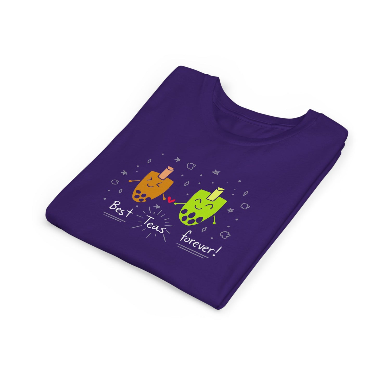 "Best Teas Forever" Youth Tee – Cute Bubble Tea Friends BFF Graphic T-Shirt