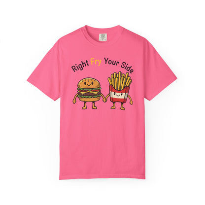 Right Fry Your Side Burger & Fries T-Shirt - Cheeseburger French Fries Retro Tee