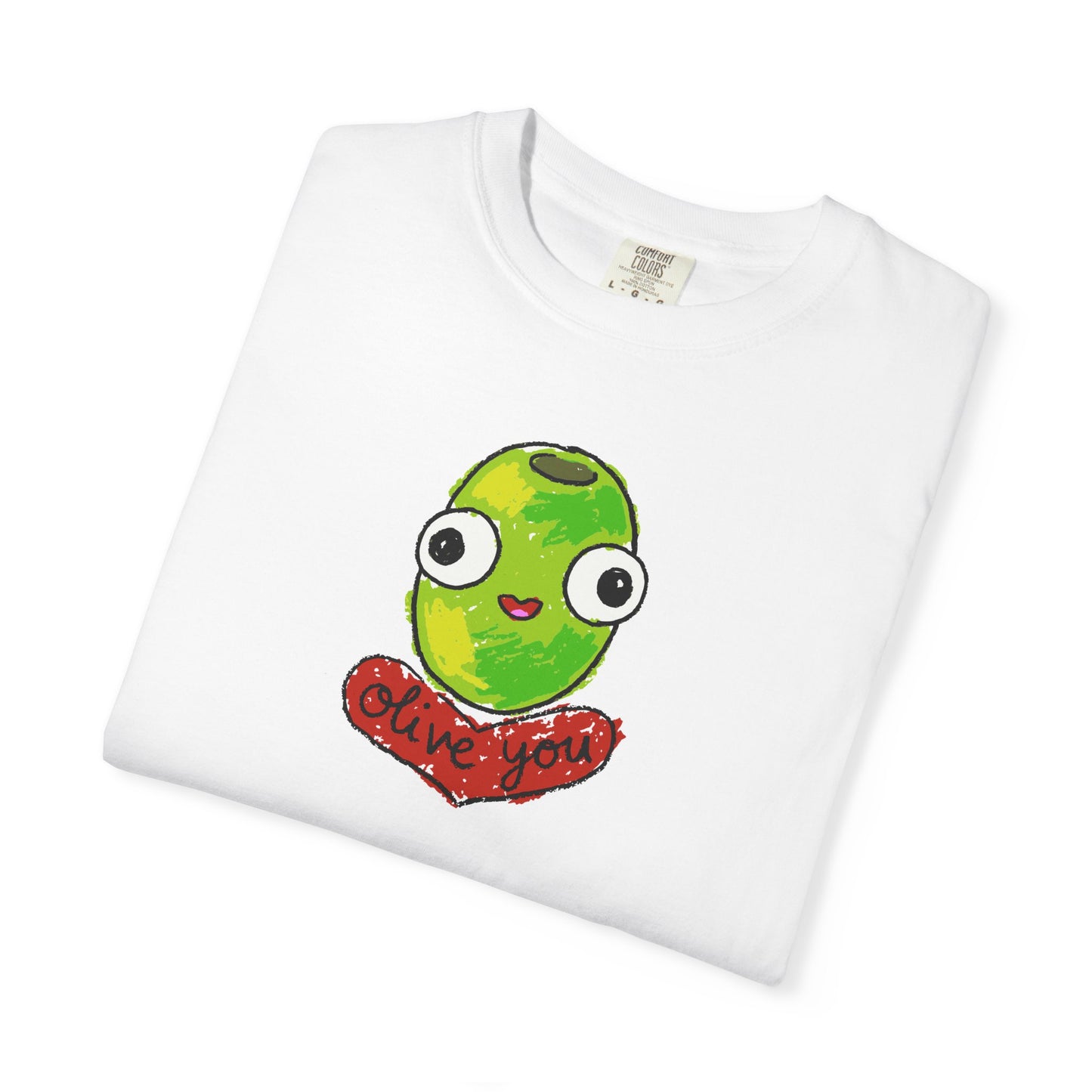 "Olive You" Cute Graphic T-Shirt - Love Tee