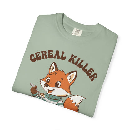 "Cereal Killer" T-Shirt — Cute Fox Eating Cereal Graphic Tee