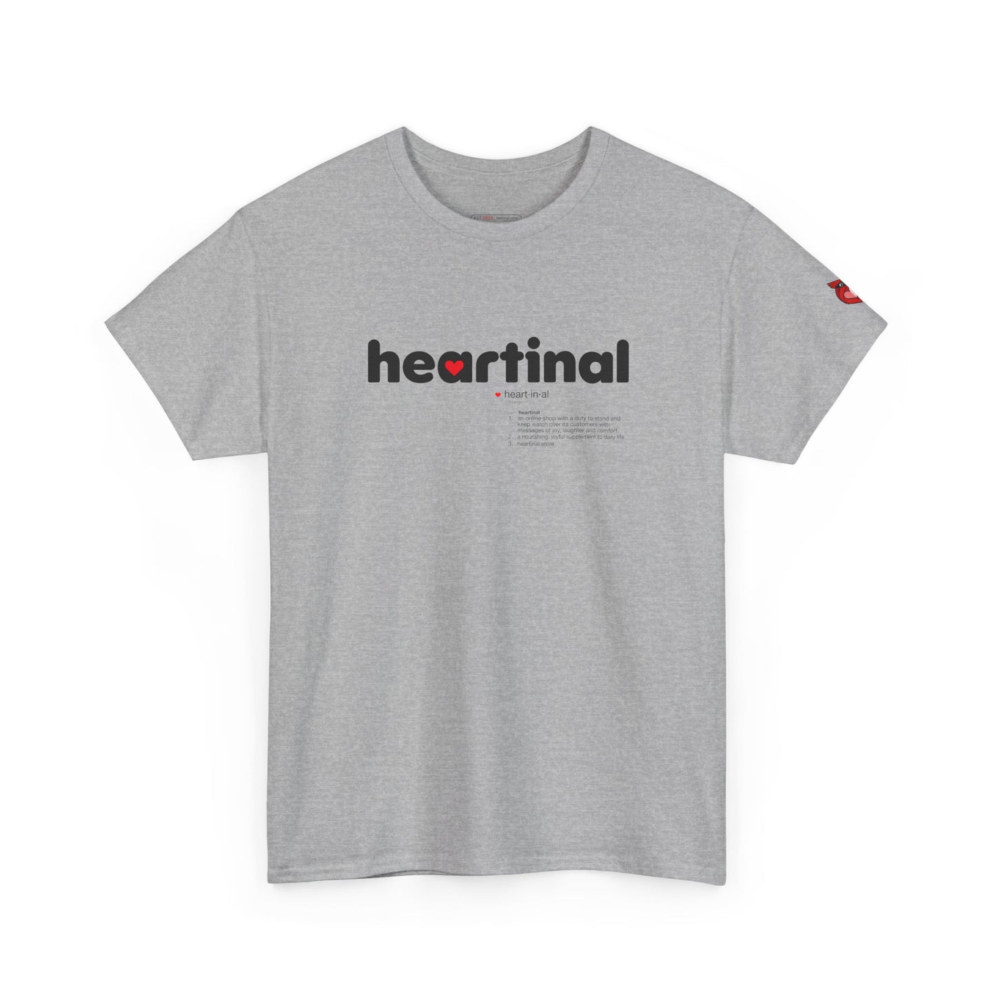 heartinal® "Heart on Your Sleeve" T-Shirt — Wordmark Logo Front with "Nutrition Facts" Back Tee