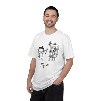 "Pigcasso" Pigment T-Shirt — Cute Pig Artist Illustration Painter Tee