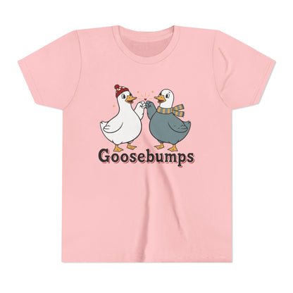 "Goosebumps" Youth Tee - Cute Winter Geese Kids Shirt