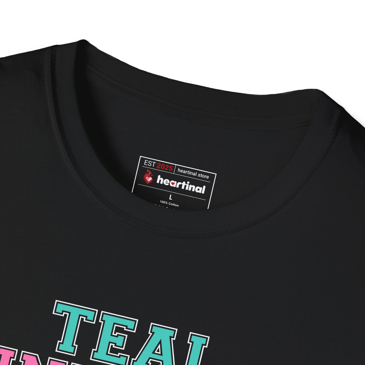 Teal Pink Blue Strong T-Shirt – Thyroid Cancer Awareness Ribbon Support Tee