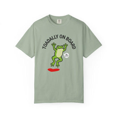 Toadally On Board T-Shirt — Cute Frog Volunteer Graphic Tee