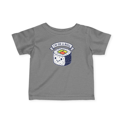 "I'm On A Roll" Infant Tee — Cute Sushi Baby Shirt