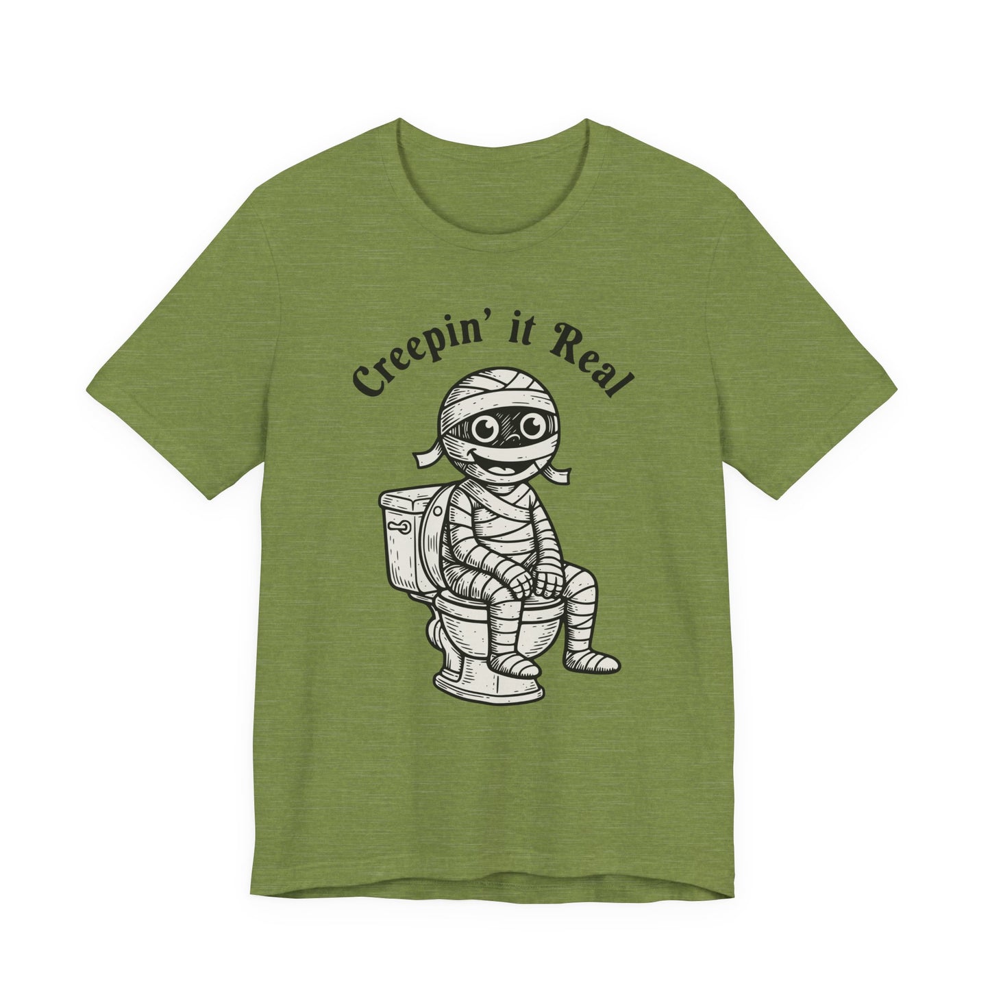 "Creepin' It Real" Vintage Tee - Funny Mummy on a Potty T-Shirt