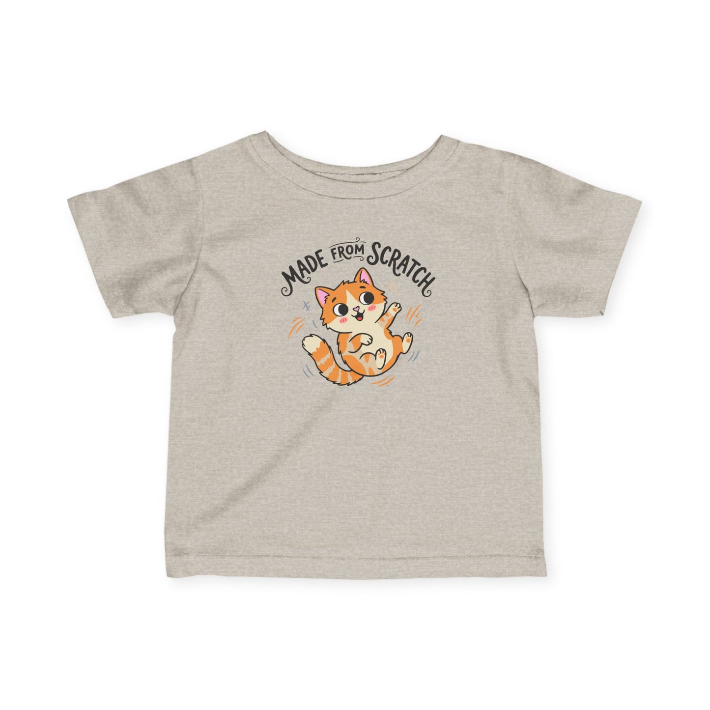 "Made From Scratch" Infant Tee — Cute Ginger Kitten Baby Shirt