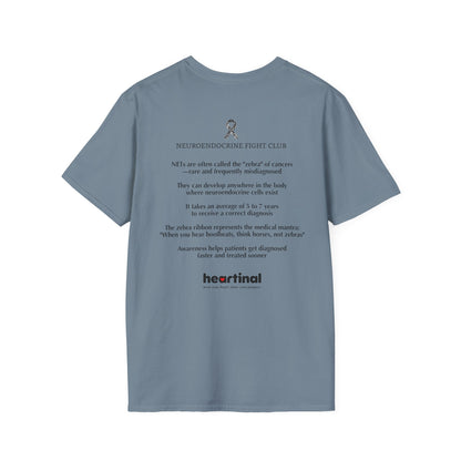 Zebra Strong T-Shirt — Neuroendocrine Cancer Fight Club Awareness Support Tee