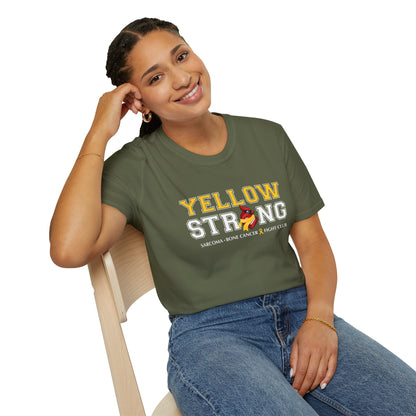 Yellow Strong T-Shirt — Sarcoma Bone Cancer Fight Club Awareness Tee