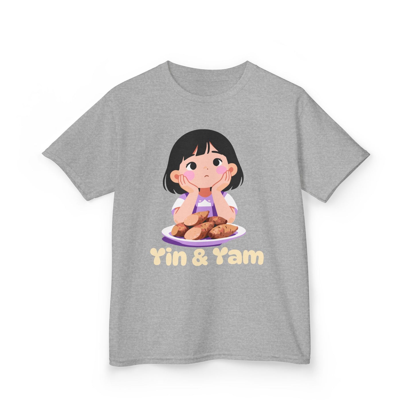 "Yin & Yam" Youth Tee — Cute Girl Sweet Potato Graphic Kids T‑Shirt