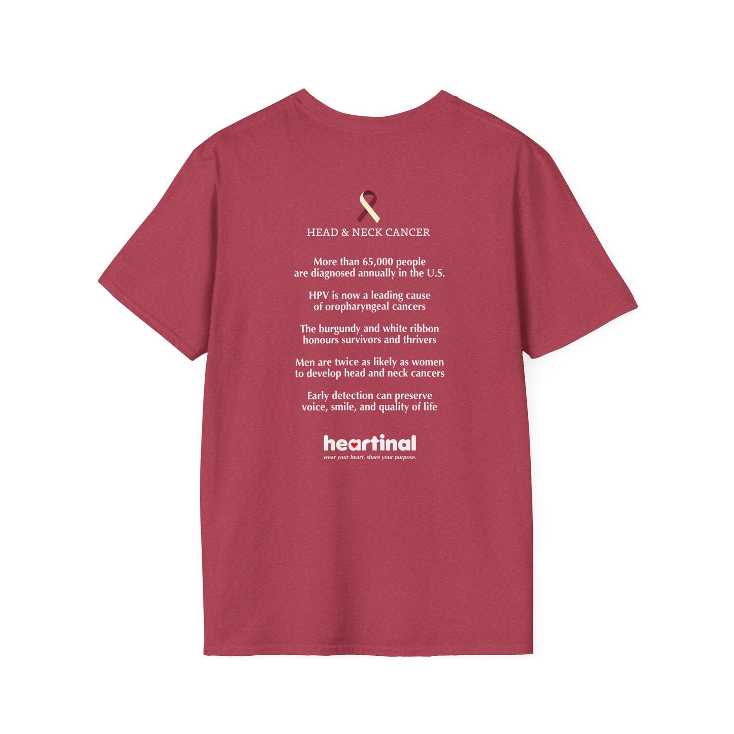 Ivory Burgundy Strong T-Shirt — Head & Neck Cancer Fight Club Awareness Tee