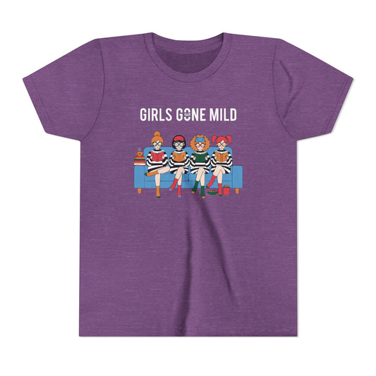 "Girls Gone Mild" Youth Tee – Cute Reading Club Graphic T-Shirt