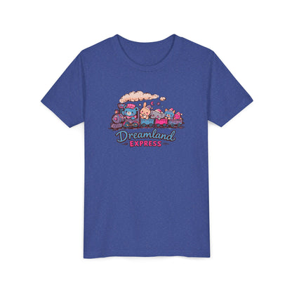 "Dreamland Express" Youth Tee — Cute Train & Animal Crew Kids Shirt