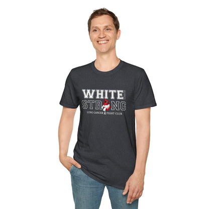 White Ribbon Strong T-Shirt — Lung Cancer Fight Club Awareness Tee