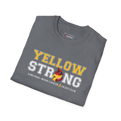 Yellow Strong T-Shirt — Sarcoma Bone Cancer Fight Club Awareness Tee