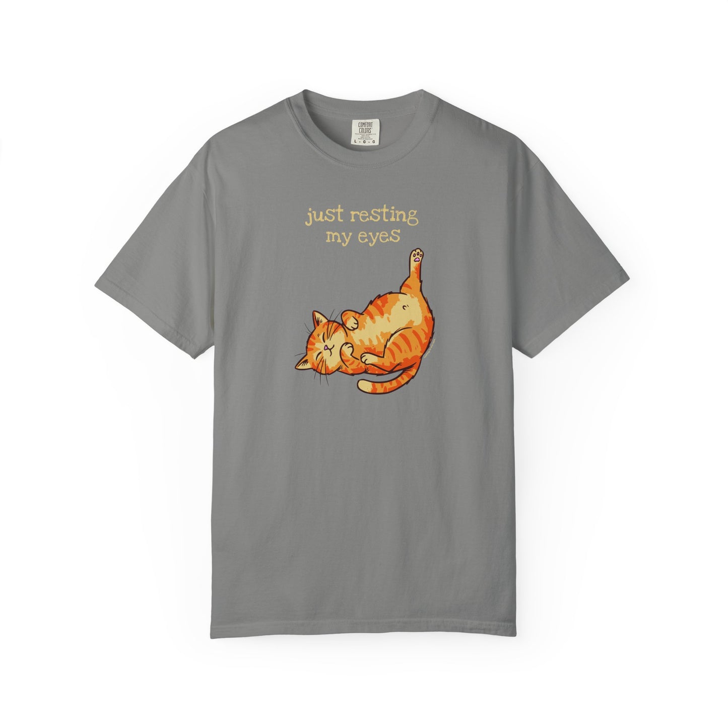 "Just Resting My Eyes" T-Shirt — Awkward Cat Nap Graphic Tee