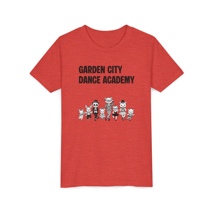 "Garden City Dance Academy" Youth Tee — Kids Dance Club Cartoon Dancers T-Shirt