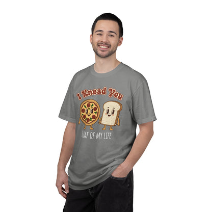 "I Knead You - Loaf of my life" Pizza & Bread T-Shirt — Cute Bakery Pun Tee