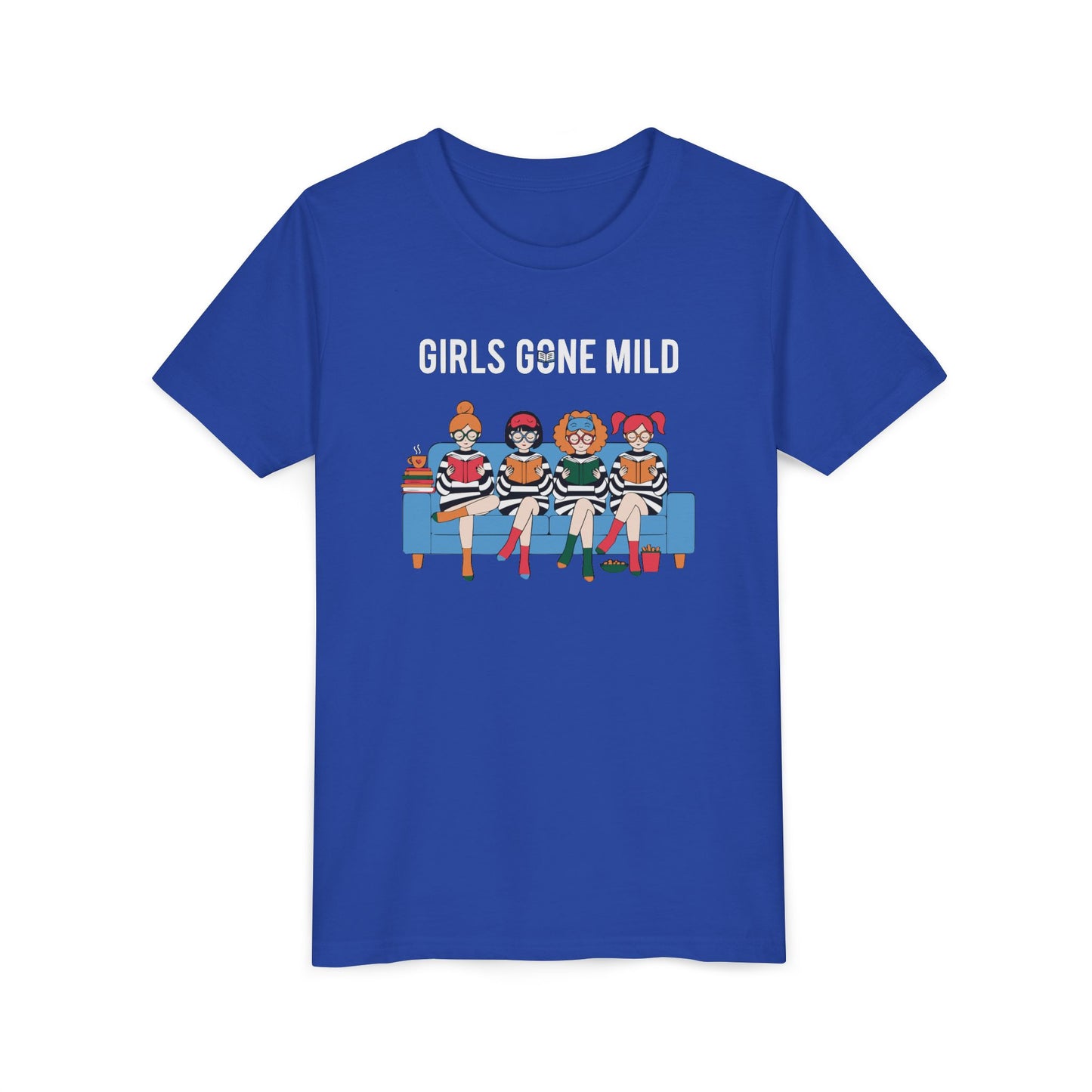 "Girls Gone Mild" Youth Tee – Cute Reading Club Graphic T-Shirt