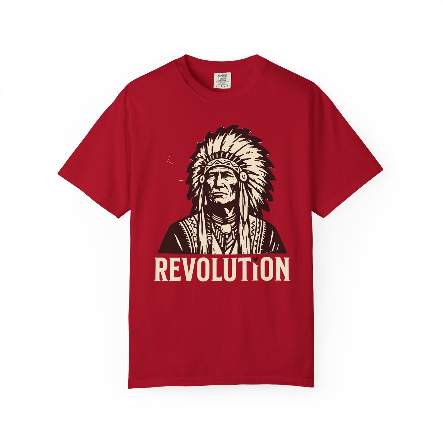 Revolution Graphic T-Shirt - Native Chief First Nation Illustrated Tee